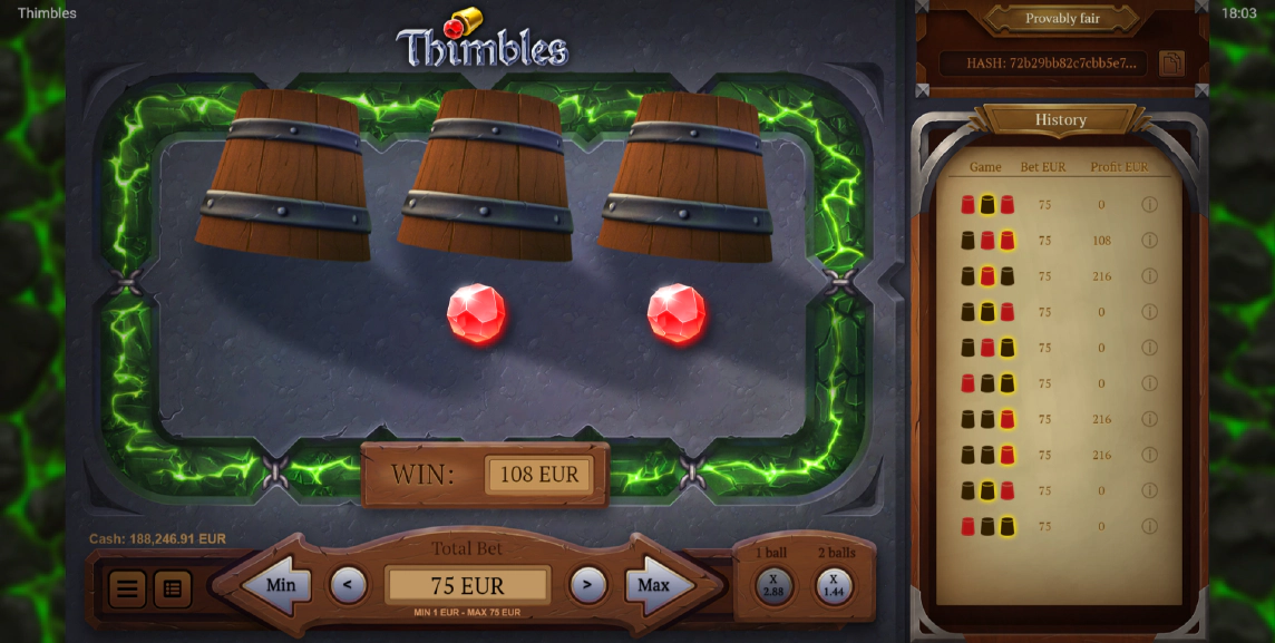 1win thimbles