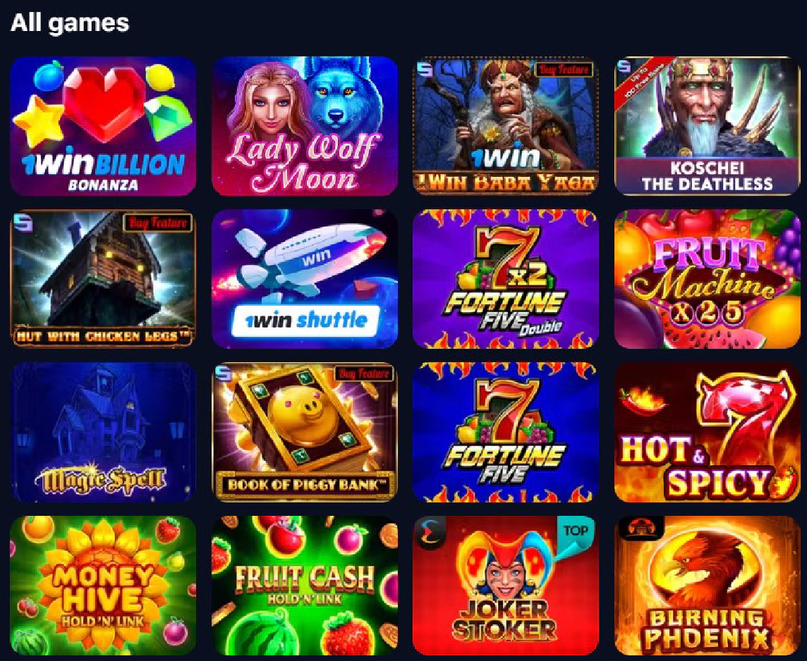 All games at 1win Casino